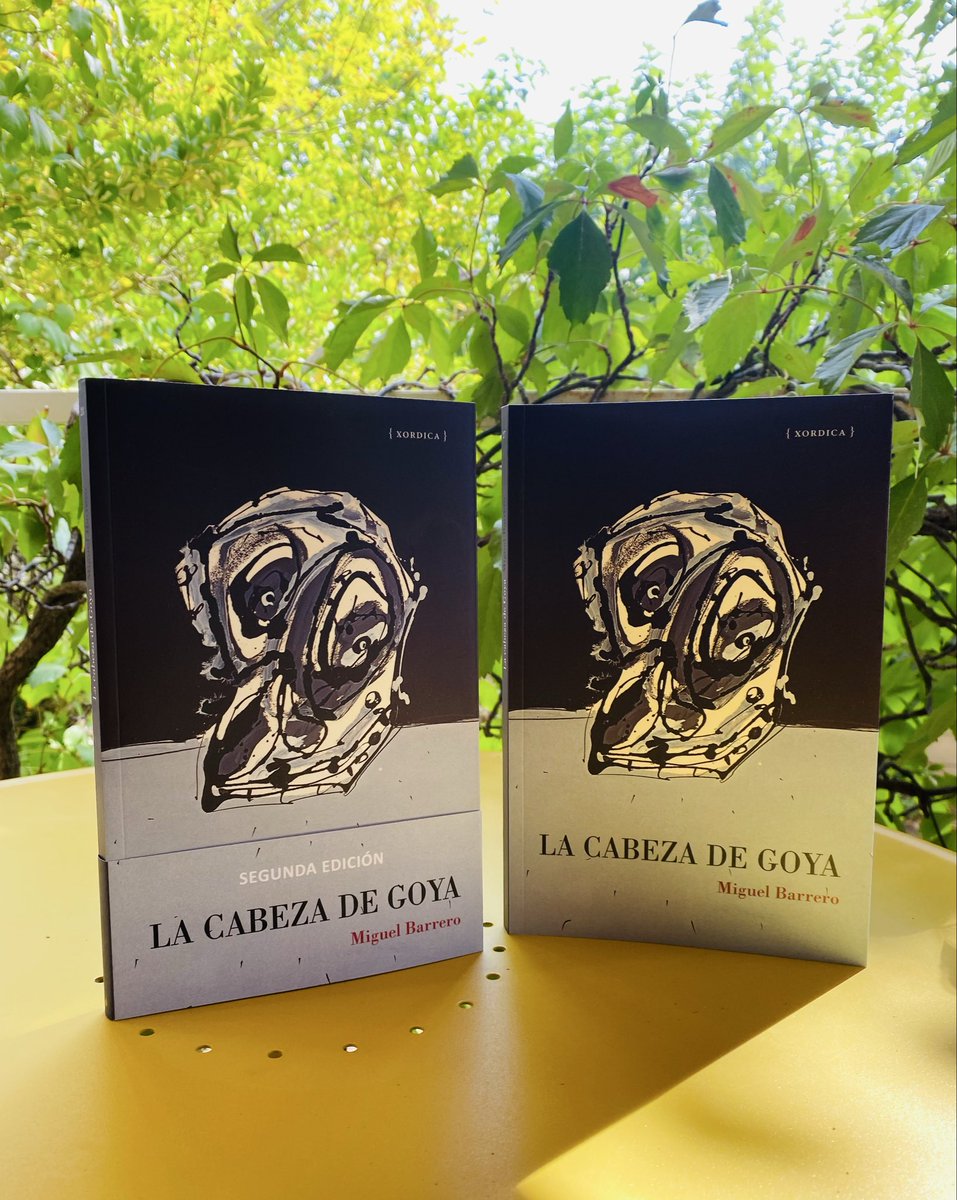 Xordica's tweet photo. Os recordamos que hace unas semanas hemos sacado la 2ª edición (1ª reimpresión) de LA CABEZA DE GOYA, de @MiguelBarrero. Un texto que cuenta la desaparición del cráneo de este gran artista aragonés y que se lee como una novela de intriga. https://t.co/IHru9Uyaqx