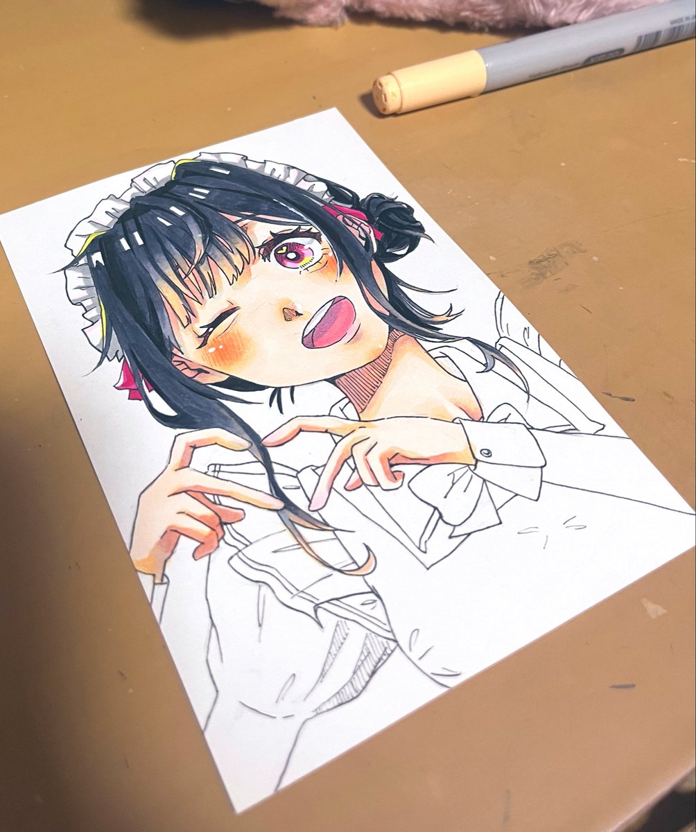_ti_kyu_'s tweet photo. 色塗り中〜
#イラスト　#らくがき　#創作 https://t.co/am6x2k5e1W