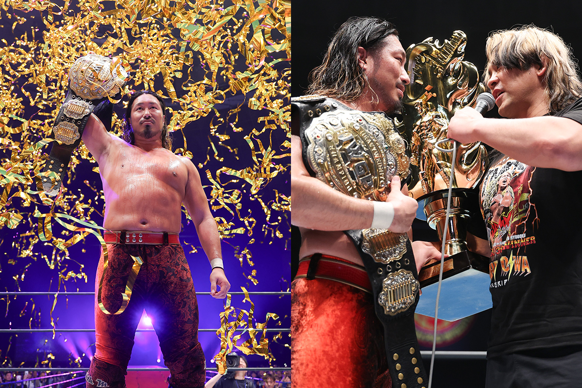 njpw1972's tweet photo. メインは一進一退の壮絶マッチ！辻が逆襲のファイヤーブラスターで後藤を撃破して、IWGPヘビー王座を初防衛！
試合後、『G1』覇者・大岩と対峙、10月12日 (月・祝) 両国の“頂上決戦”へ迎撃態勢!!

9.27神戸ワールド記念ホール結果
⇒https://t.co/MLYr8Rv7hD

#njdest https://t.co/mWcnH9ZrFy