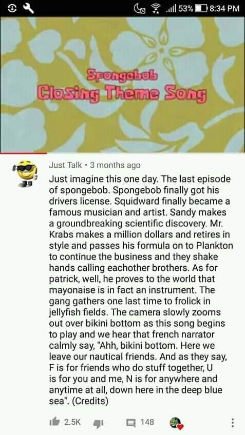 SussedSponge's tweet photo. speaking of SpongeBob ending theories this one fucking nukes me man https://t.co/KNxJxCwvNS