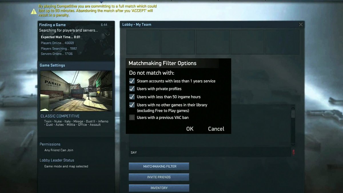 jacquethoro0c's tweet photo. One dialogue box that would fix matchmaking https://t.co/YNF5DNBd6Q