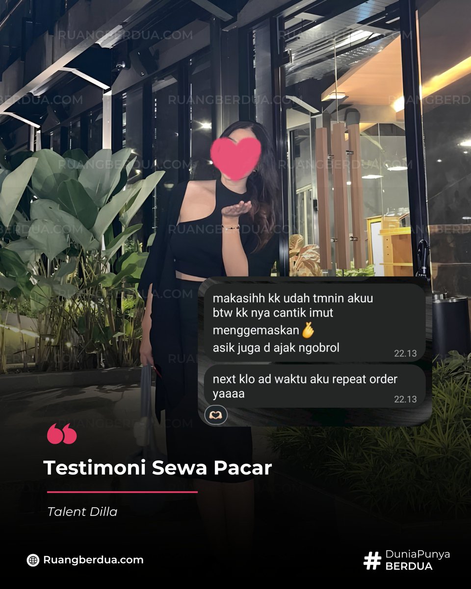 Ruang_berdua's tweet photo. kalau pikiran kamu lagi numpuk terus butuh temen cerita yang asik, mending cobain sewa pacar / sleepcall bareng kita.🫶
#sewapacar #zonauang #minggu #goride #jasasleepcall #spain https://t.co/G310Fl4not