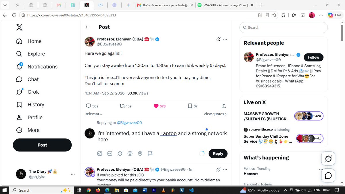 pb_lyka's tweet photo. @Bigwavee00 I'm interested, and I have a Laptop and a strong network here https://t.co/loAwarqR0S