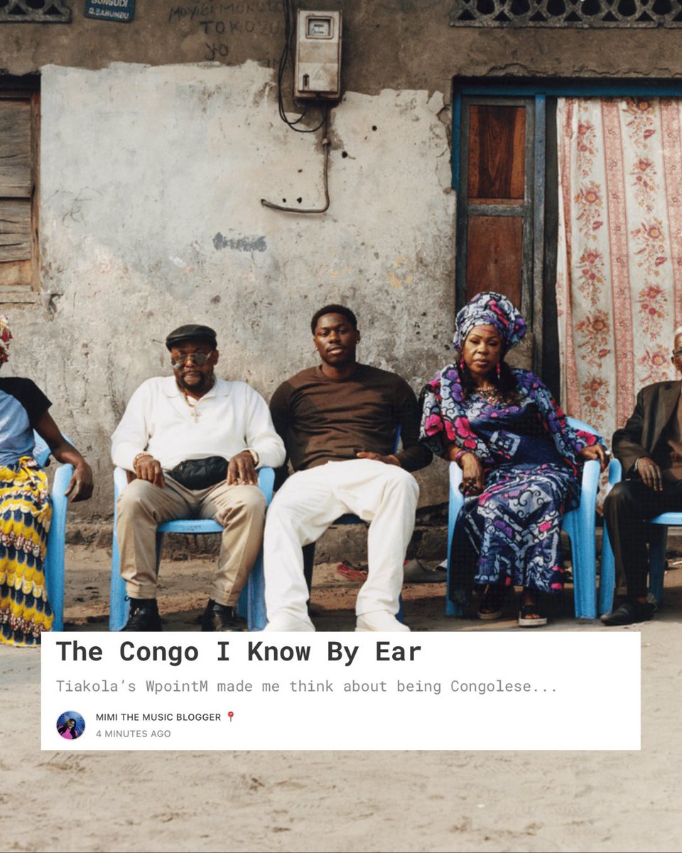 mimitheblogger's tweet photo. I’ve never been to Congo.

My French isn’t the best. I understand Lingala far better than I speak it.

So listening to Tiakola’s WpointM felt weirdly personal.

Two Congolese kids from the diaspora, him raised in France, me raised in London, both carrying a country in ways that don’t always look traditional.

Then add my cousin Gaetan executive producing the album and my friend Zaza at Sony being part of the project too. Yeah, this one is close to home.

Not really an album review.

More of a love letter to Congo, diaspora, language, family and the strange feeling of knowing exactly where you’re from, even when you’ve never been there.

New Substack.

https://t.co/6AL7UcjAji