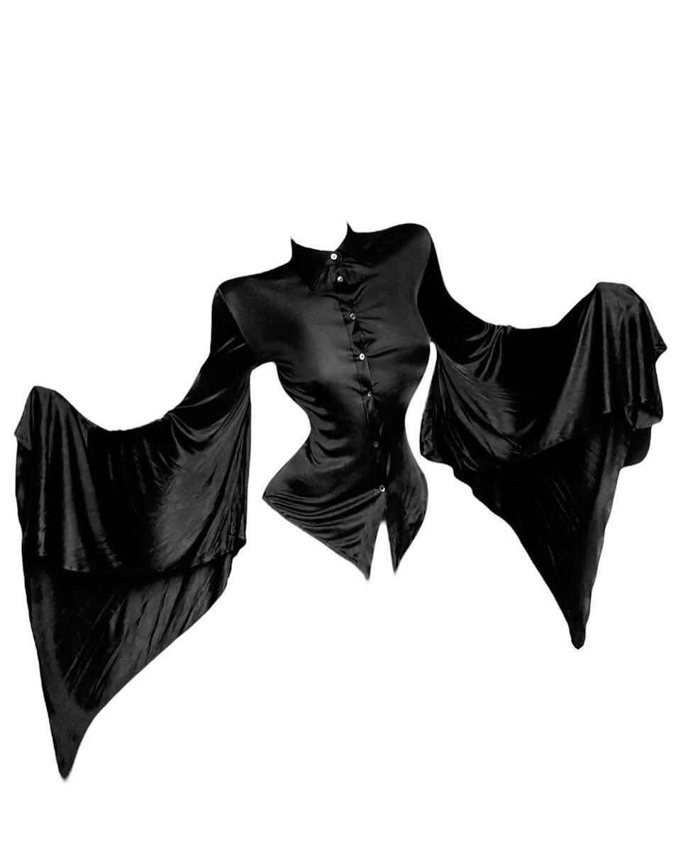 gothicornate_'s tweet photo. dramatic draping, sculptural sleeves, and gothic elegance with a theatrical edge. https://t.co/Ib6UQzmKkk