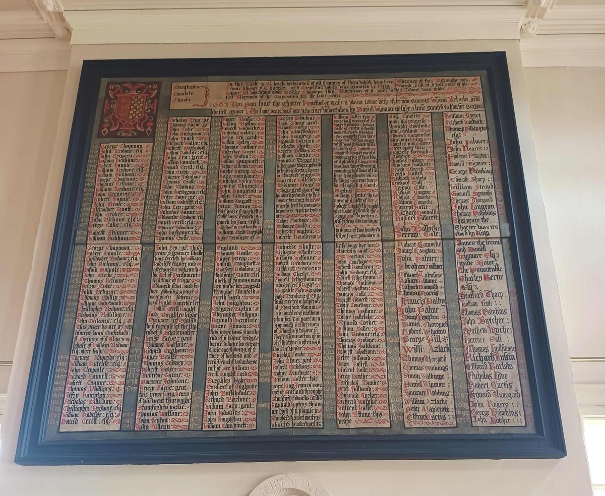 lornahunting's tweet photo. Aldermen of the Borough and Town of Stamford 1461 - 1700. The protagonist of my WIP - Thomas Norris, son of Tobie Norris, is recorded for 1656 - bell founders in St Paul’s Street.
#Stamford #bellfounders #17thcentury #civilwar #researching https://t.co/uUSEhfLwqY