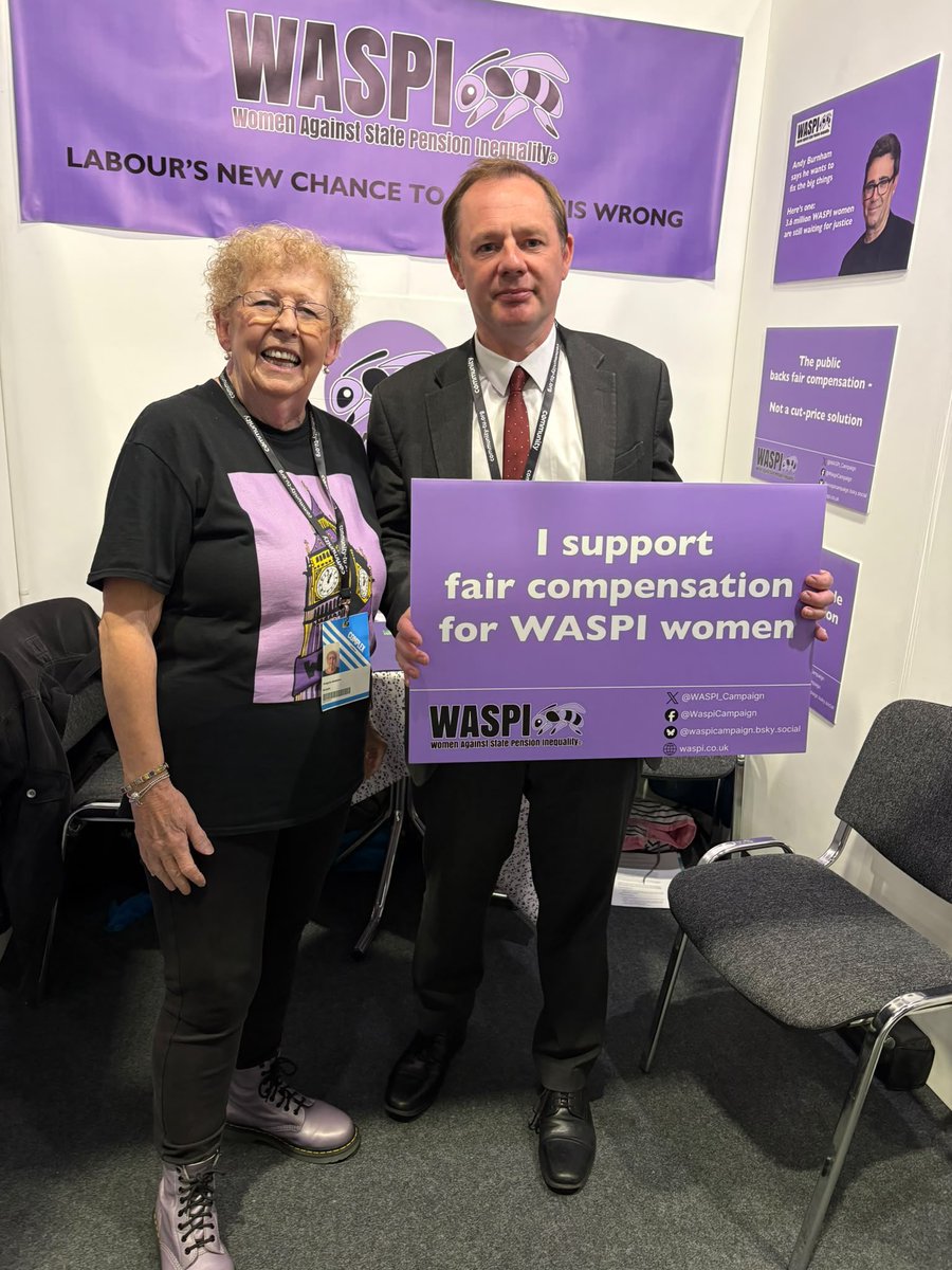 WASPI_Campaign's tweet photo. Great to see @RichardBakerMP at our stand at #Lab26 just now. https://t.co/58jM1i6IXb