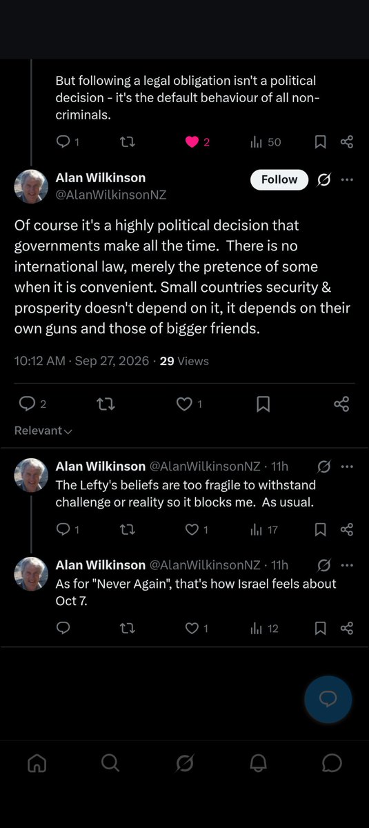 Lv_Mnky's tweet photo. I noticed this on a recent thread: 

X is algorithmically constructing bespoke timelines for every user. We aren't debating each other anymore - X is imposing self-reinforcing echo chambers. 

Same conversation - different entry points - completely different realities: https://t.co/RSyTq328UW