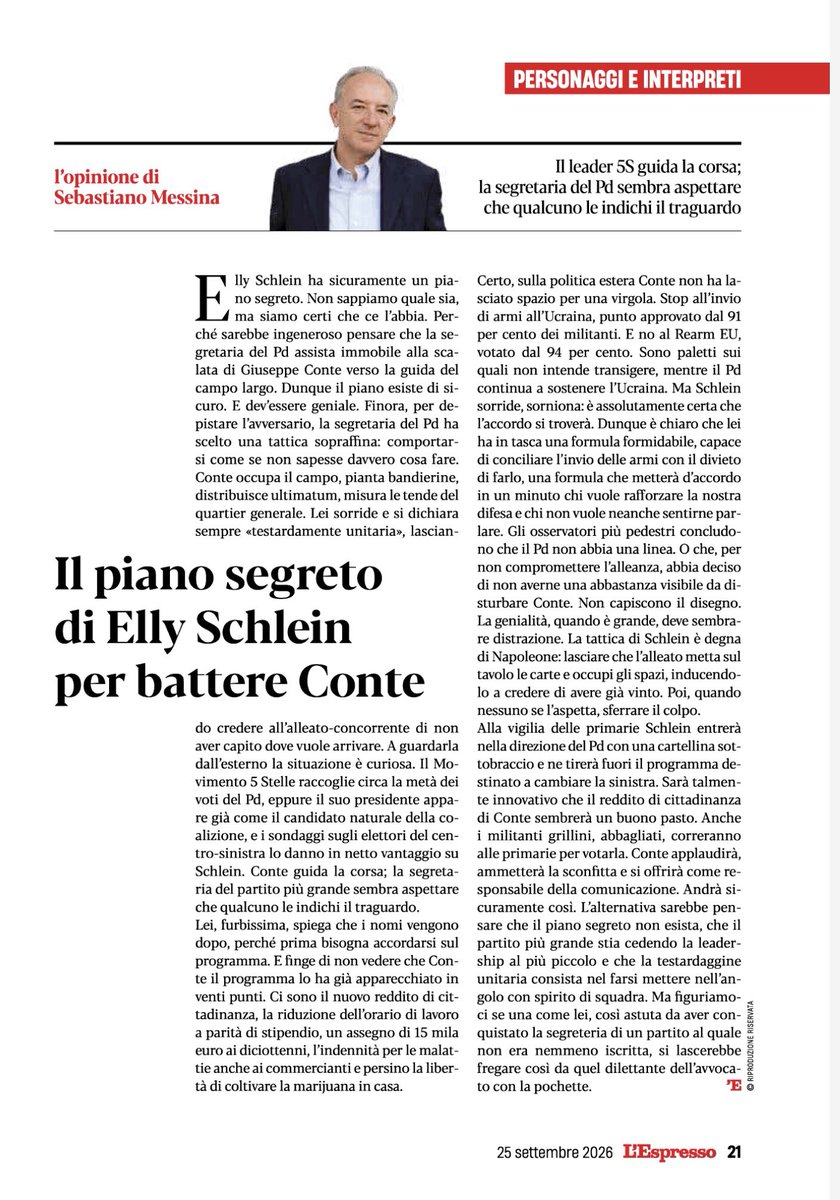 sebmes's tweet photo. Schlein deve avere un piano segreto. O no? https://t.co/GIrAnOiWpN