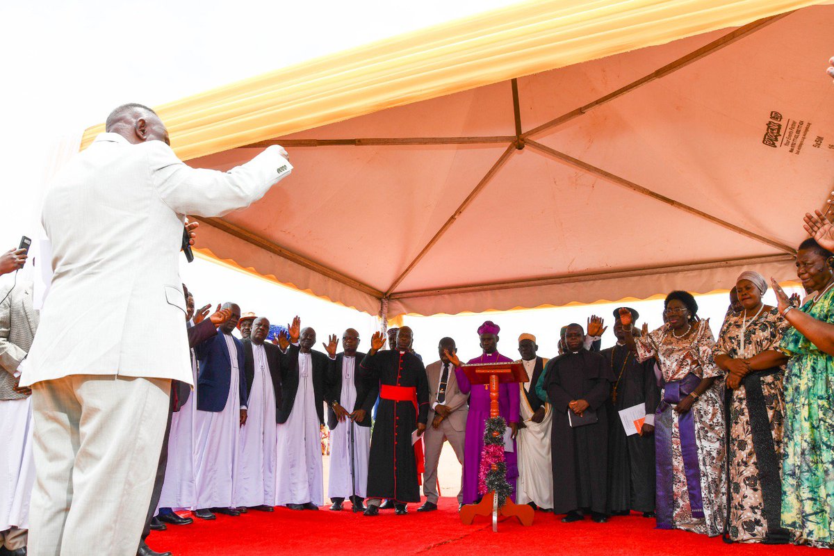 babatvuganda's tweet photo. Leaders led by Rt. Hon. @RebeccaKadagaUG have joined religious leaders in prayer, anointing Busoga for revival and spiritual renewal.
#BabaNews https://t.co/H3PQk4AGQ7