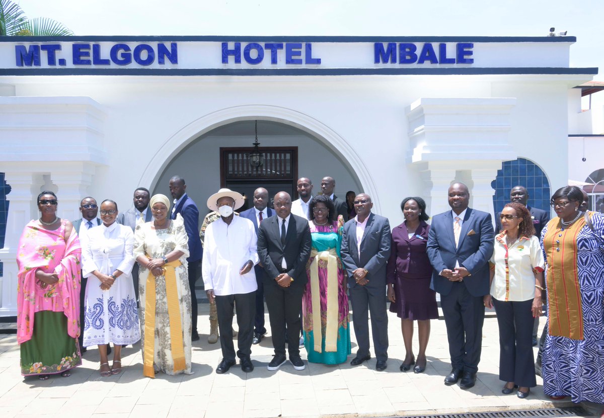 KagutaMuseveni's tweet photo. This morning, I was in Mbale City, where I officially opened the renovated Mount Elgon Hotel. The restoration has preserved this historic landmark’s architectural heritage while introducing modern hospitality facilities. The hospitality industry is an important part of the service sector, creating jobs, supporting businesses and contributing to economic growth.