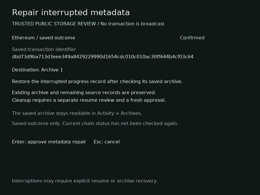 DriveKeyyy's tweet photo. Added trusted metadata recovery with separate approval before cleanup. https://t.co/8hTwjuCdR4