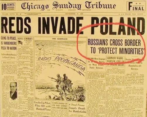 Anna_Guderian's tweet photo. "Los Rojos invaden Polonia"

"Rusos cruzan la frontera para proteger a las minorías"

87 años de diferencia, mismas excusas https://t.co/ck2A75josd