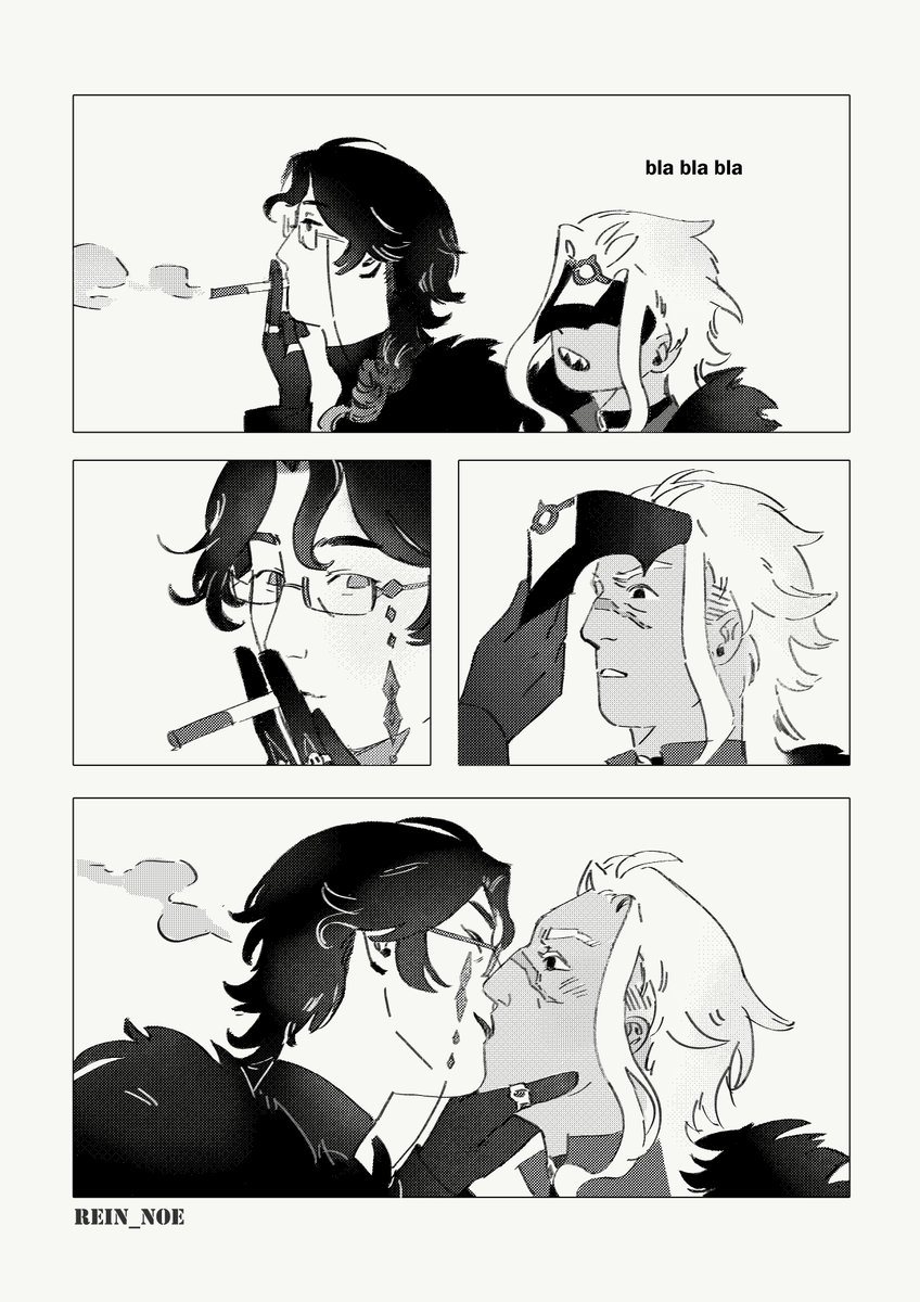 rein_noe's tweet photo. dottore is so done with him https://t.co/e7XpyKctmO