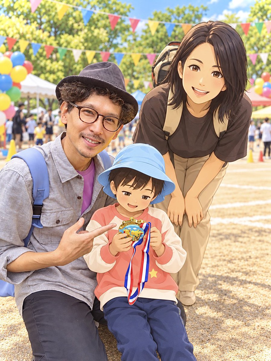 yohei_horikawa's tweet photo. 昨日の雨で延期になった運動会。
今日は雨の合間をぬって、無事に開催。

息子は得意のダンスで、少し振り付けを忘れる場面も。

かけっこでは見事一等！
途中、となりの女の子に合わせるように、速度を落とす姿も見られました。

みんな、よく頑張ったね。
尽力してくださった先生方にも感謝です✨ https://t.co/FzdngtbljE