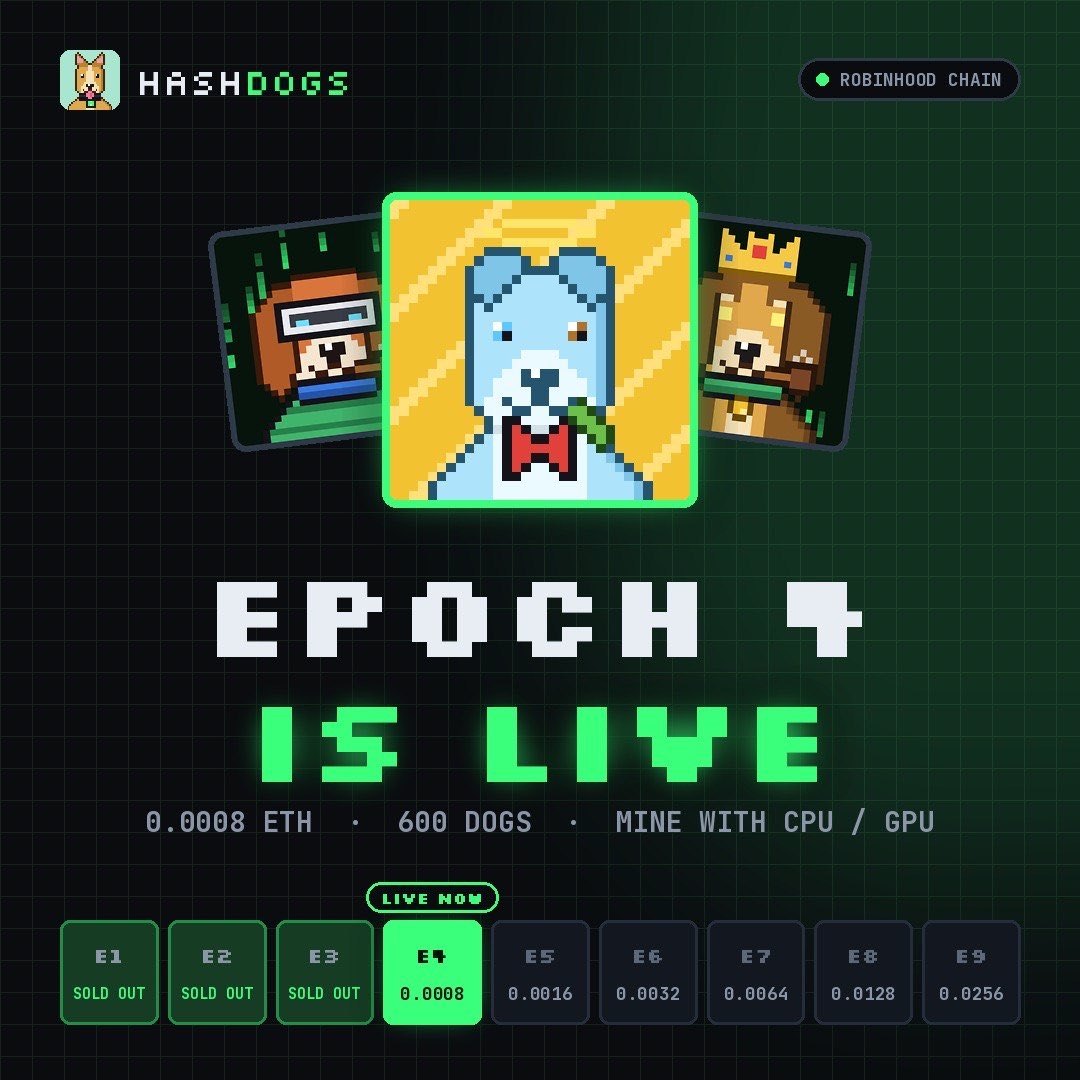 hashdog_mine's tweet photo. Epoch 4 is live https://t.co/VfkDbBvHmc