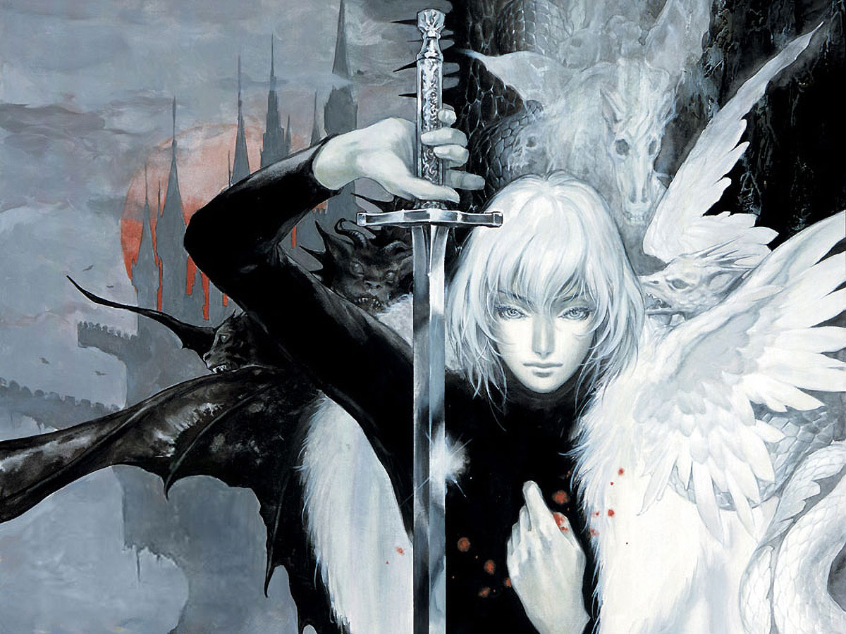 creativeuncut's tweet photo. Key art, Mina Hakuba, and Yoko Belnades from Castlevania: Aria of Sorrow by artist Ayami Kojima. 

More art from the game: https://t.co/44xpbYiYYX https://t.co/YGDPkGuX0r