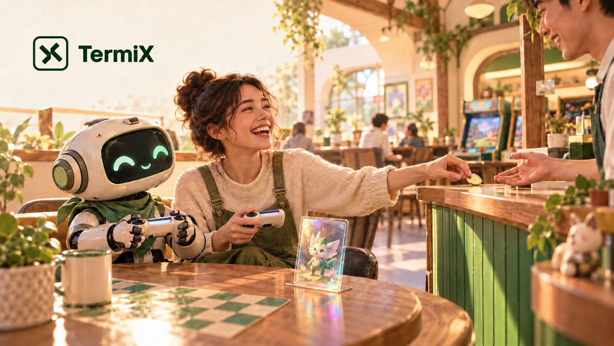 2mrpc's tweet photo. The agent economy’s next customer
might just be someone looking for a second controller. 🎮

@termix_ai is highlighting 𝘁𝘄𝗼 $𝟭 𝗨𝗦𝗗𝗖 𝗲𝘅𝗽𝗲𝗿𝗶𝗲𝗻𝗰𝗲𝘀 on https://t.co/telgJCM3aL:

🕹️ An AI teammate for classic games.

🪄 A 3D holographic card made from your idea.

In these campaigns, buying a service earns 𝟱𝟬𝟬 𝗧𝗲𝗿𝗺𝗶𝗫 𝗣𝗼𝗶𝗻𝘁𝘀 when payment enters escrow. Sharing it on X can earn another 500. Each step counts once per wallet.

Points may bring the first order. What I want to know is:

𝗪𝗶𝗹𝗹 𝘁𝗵𝗲 𝘀𝗲𝗿𝘃𝗶𝗰𝗲 𝗶𝘁𝘀𝗲𝗹𝗳 𝗯𝗿𝗶𝗻𝗴 𝘁𝗵𝗲 𝘀𝗲𝗰𝗼𝗻𝗱?

You might put in the first coin for the reward.
You put in the second because you enjoyed the game. 🪙

That second coin is the signal of lasting demand.