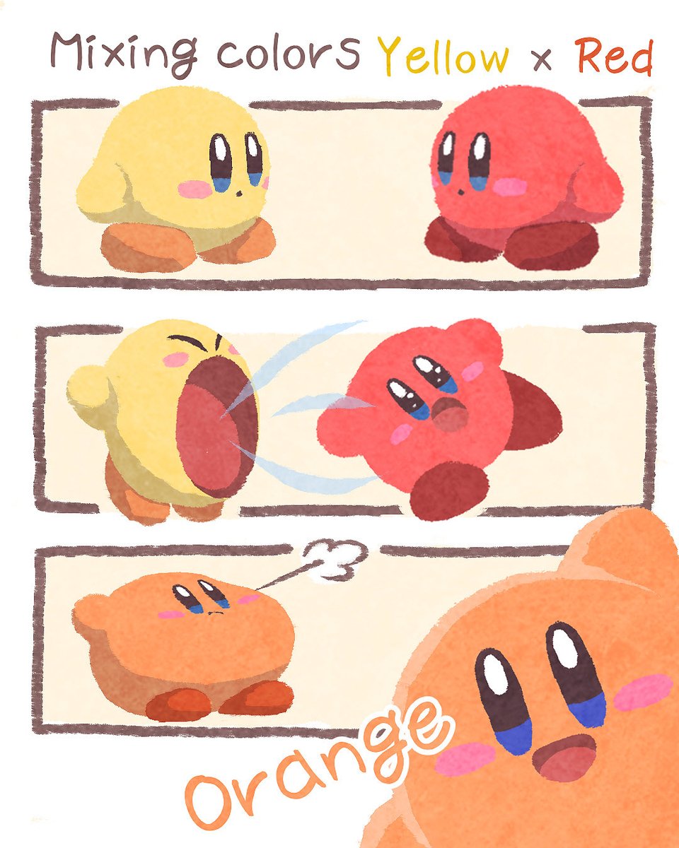 Ara_love_kirby's tweet photo. 色のカービィ https://t.co/sHqNdWdn36