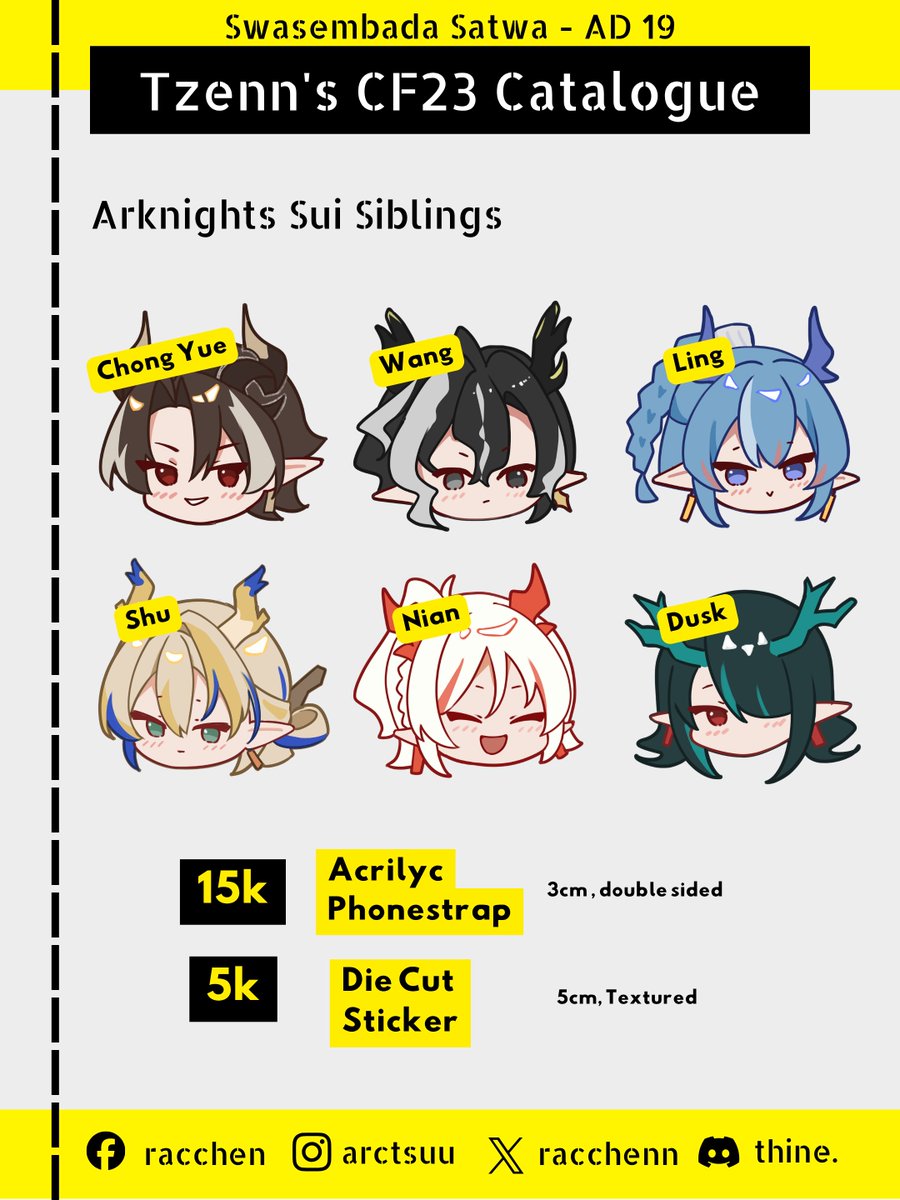 Racchenn's tweet photo. [💙&amp;🔃 Appreciated]

Tzenn's #Comifuro23 2nd Pre Order , Fandom Arknights &amp; Endfield

📍ICE BSD , Booth Swasembada Satwa AD - 19 ( PICK UP ONLY, BOTH DAYS)
📆 31th Oct - 1 Nov 2026

PO Link Form :
📎 https://t.co/aP1KV9t7Ia

PO closed at 2nd Oct

 #ArknightsEndfield‌ https://t.co/ns7KCblT4X