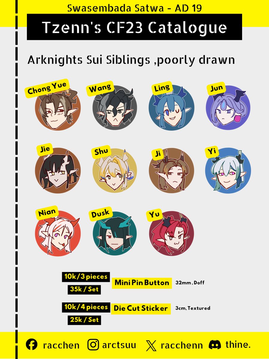 Racchenn's tweet photo. [💙&amp;🔃 Appreciated]

Tzenn's #Comifuro23 2nd Pre Order , Fandom Arknights &amp; Endfield

📍ICE BSD , Booth Swasembada Satwa AD - 19 ( PICK UP ONLY, BOTH DAYS)
📆 31th Oct - 1 Nov 2026

PO Link Form :
📎 https://t.co/aP1KV9t7Ia

PO closed at 2nd Oct

 #ArknightsEndfield‌ https://t.co/ns7KCblT4X