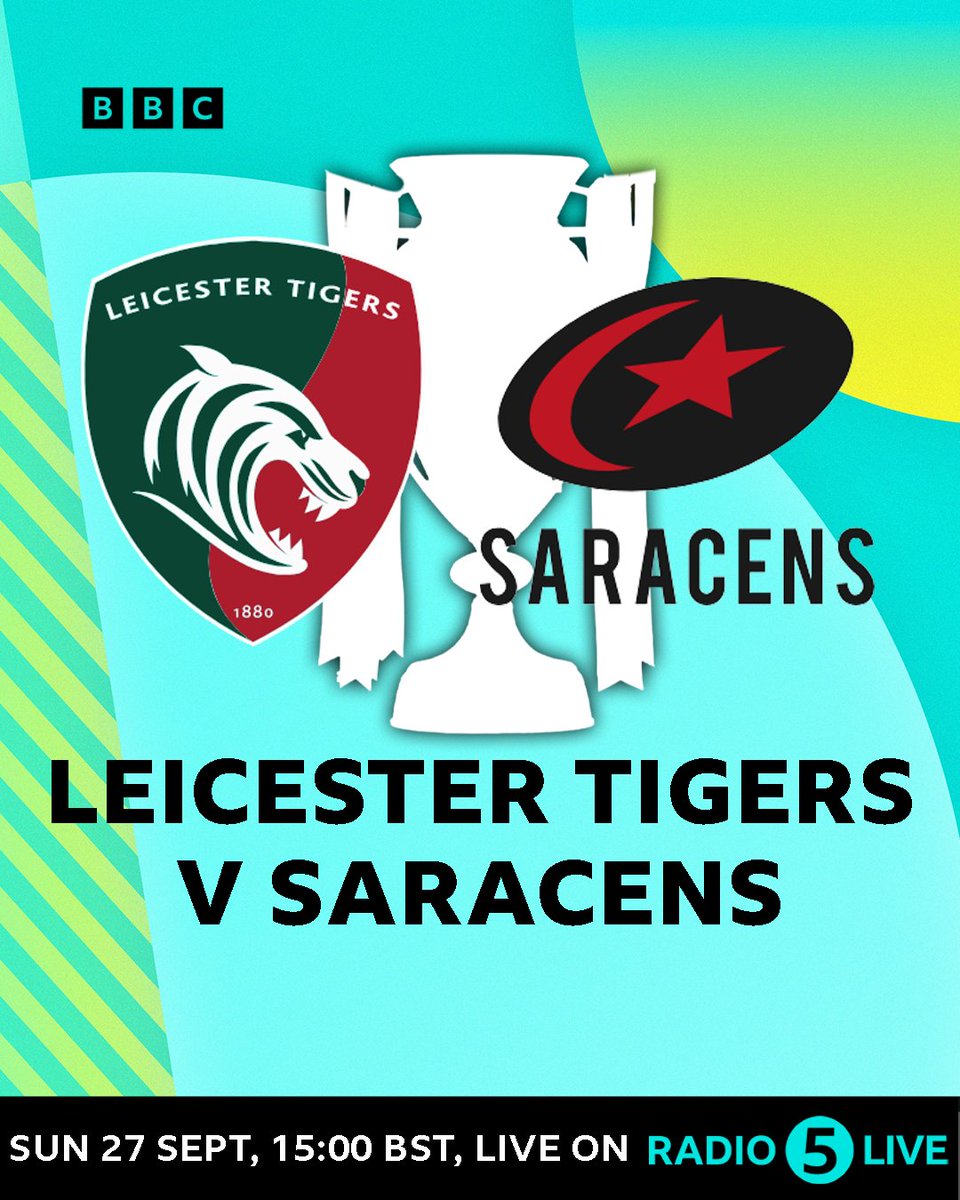 5liveSport's tweet photo. We're underway at Welford Road 🏟️
Listen to the live rugby union commentary of Leicester Tigers v Saracens in the PREM 🏉
📻 https://t.co/vAr1ISqfDg
#BBCRugby #PREM #RugbyUnion #LeicesterTigers #Saracens https://t.co/jWJMGv6xju