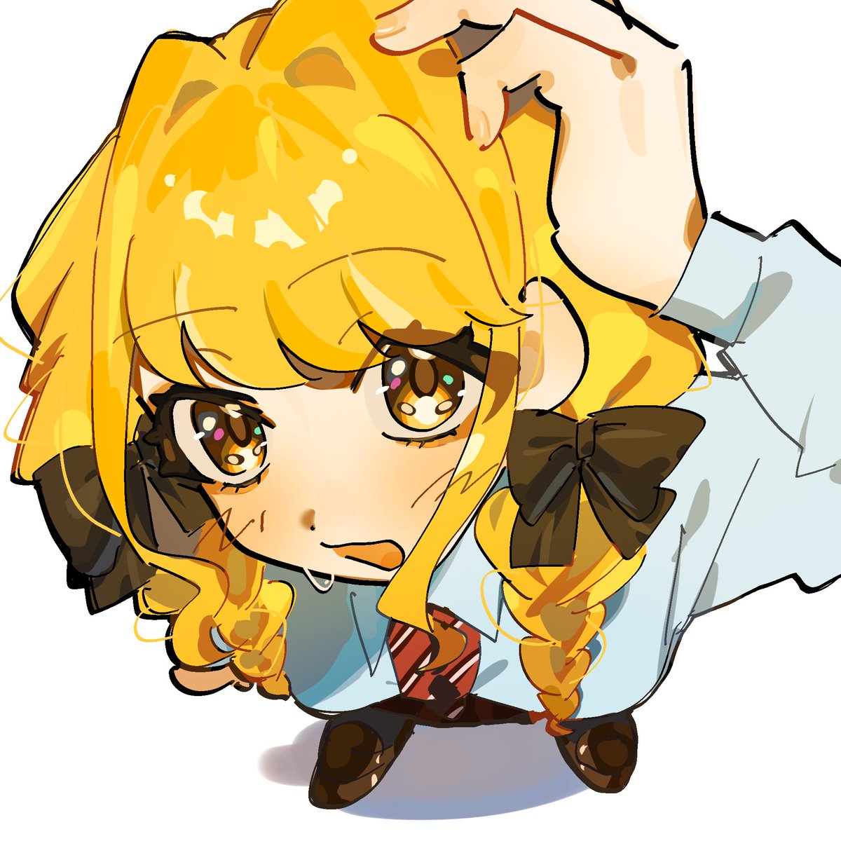 aominzu's tweet photo. 今日のワンドロ:髪型決まんないで焦ることね。
#学マスFA https://t.co/uPxRmonyJD