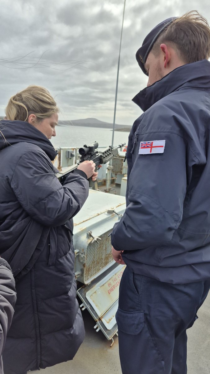 HMS_Medway's tweet photo. Yesterday HMS MEDWAY opened her gangway to the people of Stanley. Visitors came aboard to see how we live, work and operate around the Falkland Islands. A chance to show our appreciation for the community’s support and strengthen our close ties with the people of the Islands. https://t.co/sfF026oI29