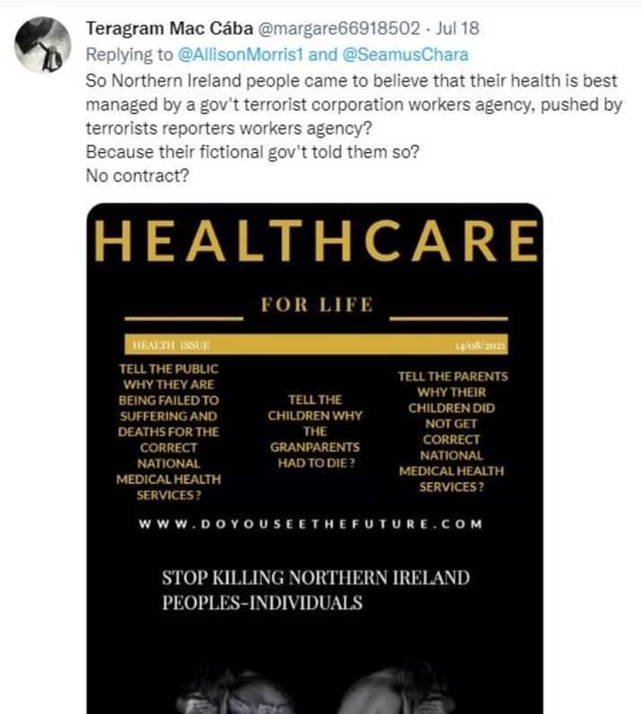 margare66918502's tweet photo. Resign state terrorism get them the feck out of NI human needs businesses and NHS ? #Nomoredeaths the terrorists are distracting you .... what peace process #Lairs covid hoax tv state script terrorists brainwashers .. https://t.co/hSgPNZz5nQ