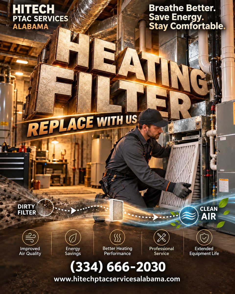 alabamahitech's tweet photo. 🔥 Don't Let a Dirty Filter Hold Back Your Heating!

Regular filter replacement helps support proper airflow and efficient HVAC operation. Get your heating system ready for cooler weather with professional service from HITECH PTAC Services Alabama.

📞 (334) 666-2030 https://t.co/ui0M9qRPzO