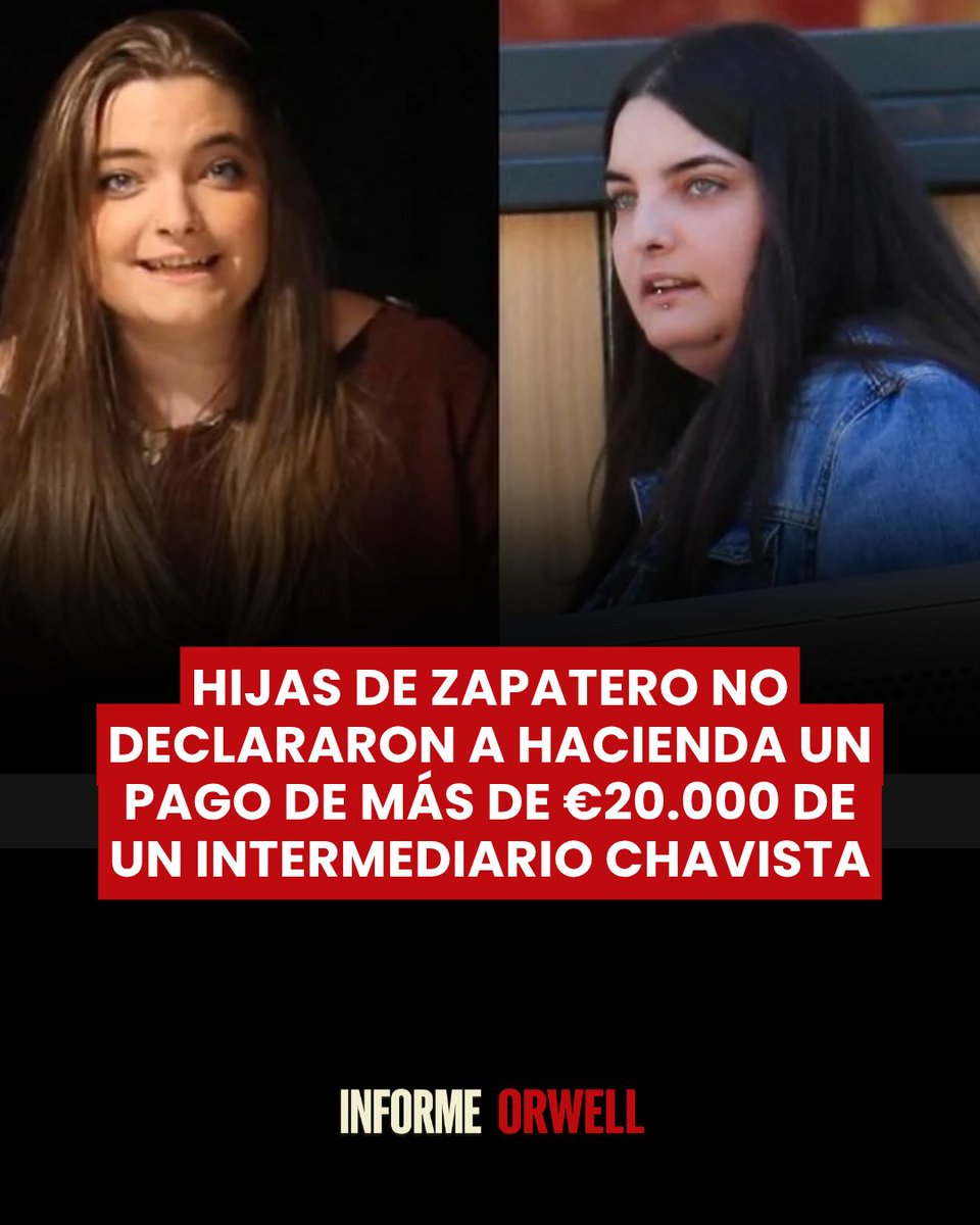 InformeOrwell's tweet photo. 🚨🇪🇸 | Una investigación de ABC revela que la empresa de Laura y Alba Rodríguez Espinosa, hijas de José Luis Rodríguez Zapatero, recibió más de €20.000 de un bróker venezolano investigado en el caso Plus Ultra y que ese pago no figuró en las cuentas presentadas a Hacienda correspondientes a 2020.

La UDEF detectó la transferencia y solicitó información a la Agencia Tributaria. Las dos hijas de Zapatero están citadas para declarar como investigadas ante la Audiencia Nacional el próximo 30 de noviembre.