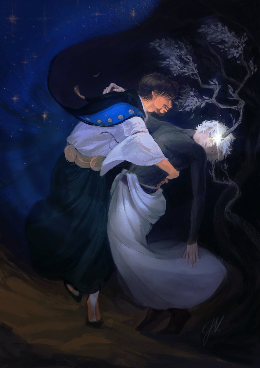 juihwhite's tweet photo. "Nothing he could do, to unravel fate"
Orufrey painting because they have me in a chokehold. #wha #whaspoilers #Δ帽子 https://t.co/j5LB32esJ7
