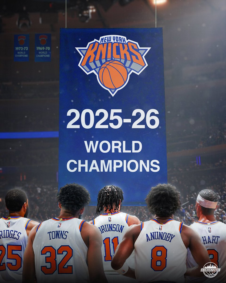 KnicksNation's tweet photo. 23 DAYS UNTIL THAT BANNER HITS THE MSG RAFTERS. 😭🏆 https://t.co/xbtf0evOUO