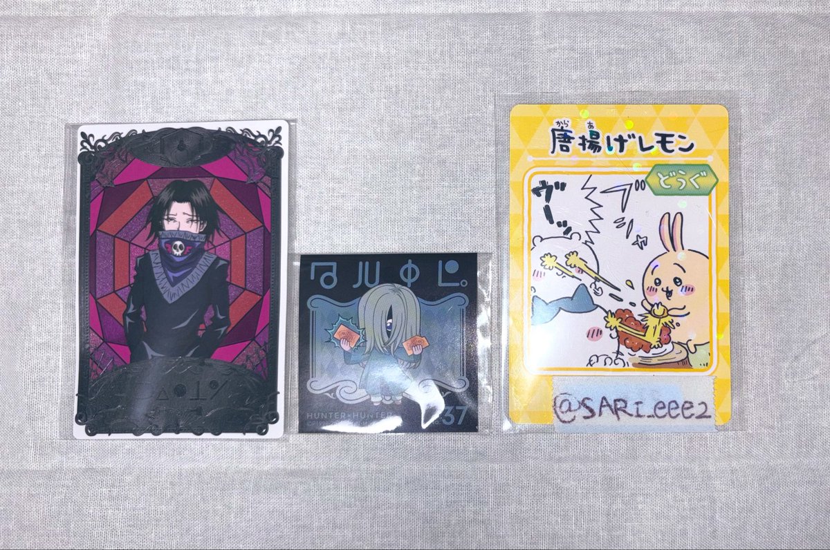 SARI_eee2's tweet photo. 【交換】 ハンターハンター HUNTER × HUNTER 銀だこ コラボ キャラクターカード

求 💕 クラピカ 
譲 フェイタン、コルトピ

気軽にお声かけください🌟 https://t.co/ueCUSquxzg