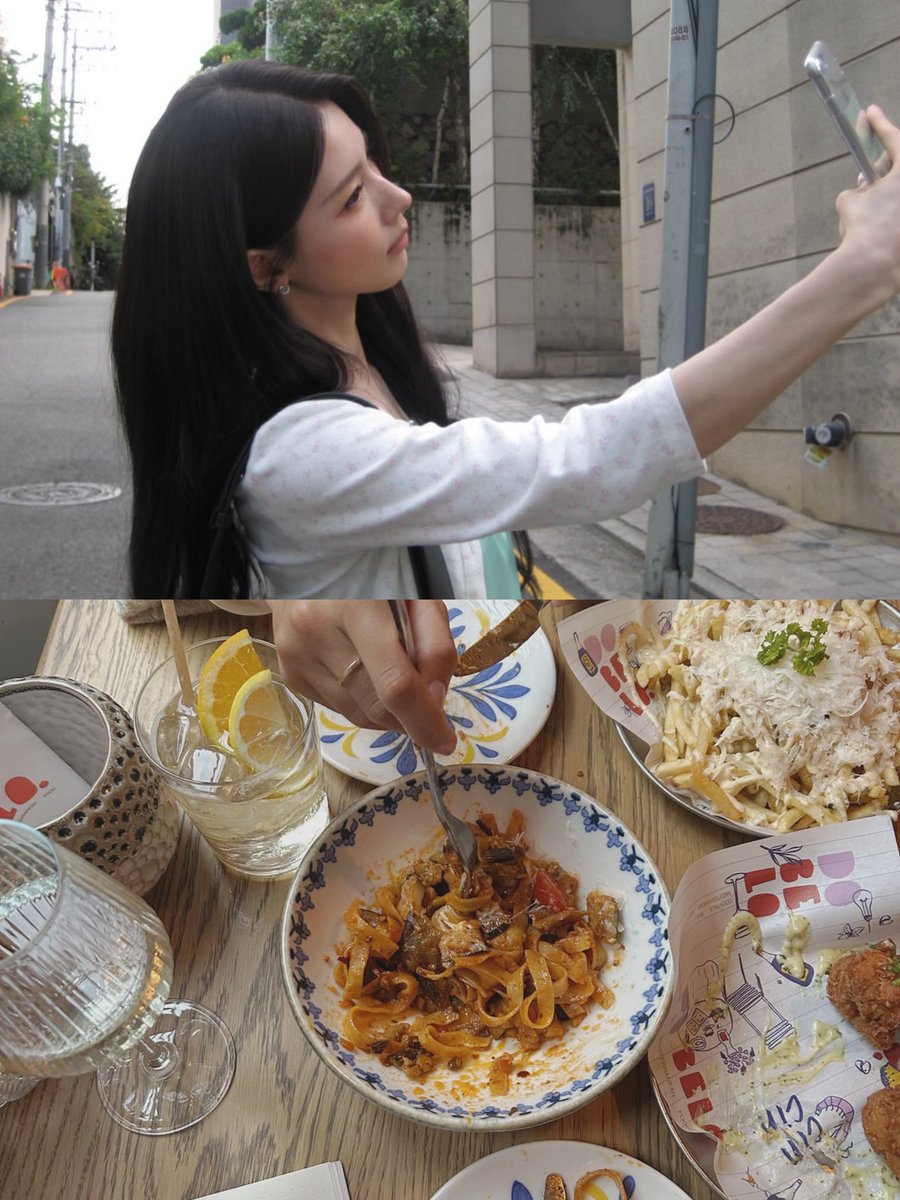 gheanoe's tweet photo. #gheanka_log | sunday pasta date! :} turns out that spoiling me is a hobby that.. exist? { cause he surely loves to } 😛🩶 belly and heart so full, i’m about to kiss this man till he passes out 💋 https://t.co/vPErL3hQdr