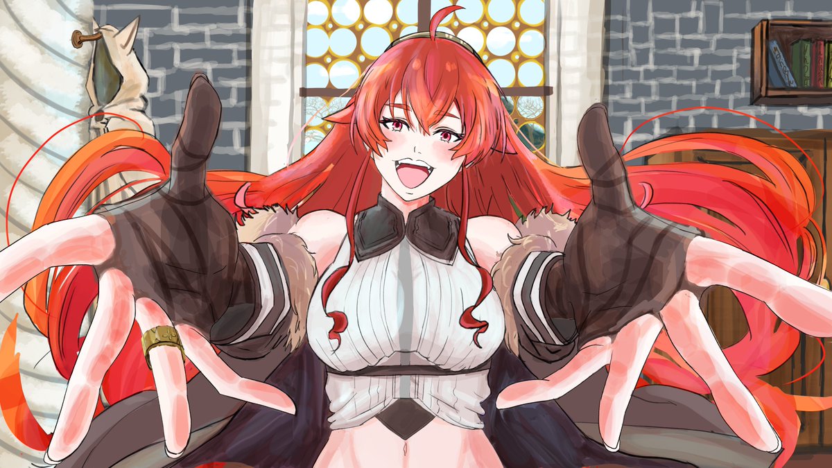 chiharuart1's tweet photo. ルーデウス！
やっと一緒にいれるわ…私強くなったから、もう離れない！愛してるんだから…
まだ荒いが整えました！
14話覚悟たのしみ！
#無職転生３期 
#無職転生
#エリス https://t.co/C7X5cKGqW2