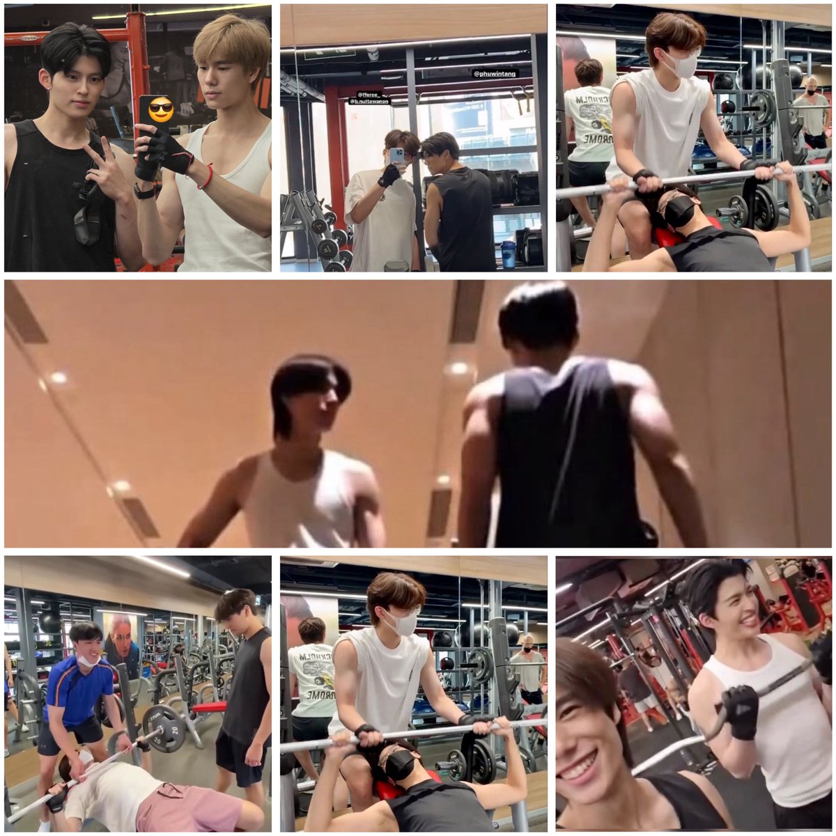 buzunkalbii's tweet photo. Crazy how their gym outfits are always black and white 😭 such a yinyang couple🫠 https://t.co/xSV4GiGW6K