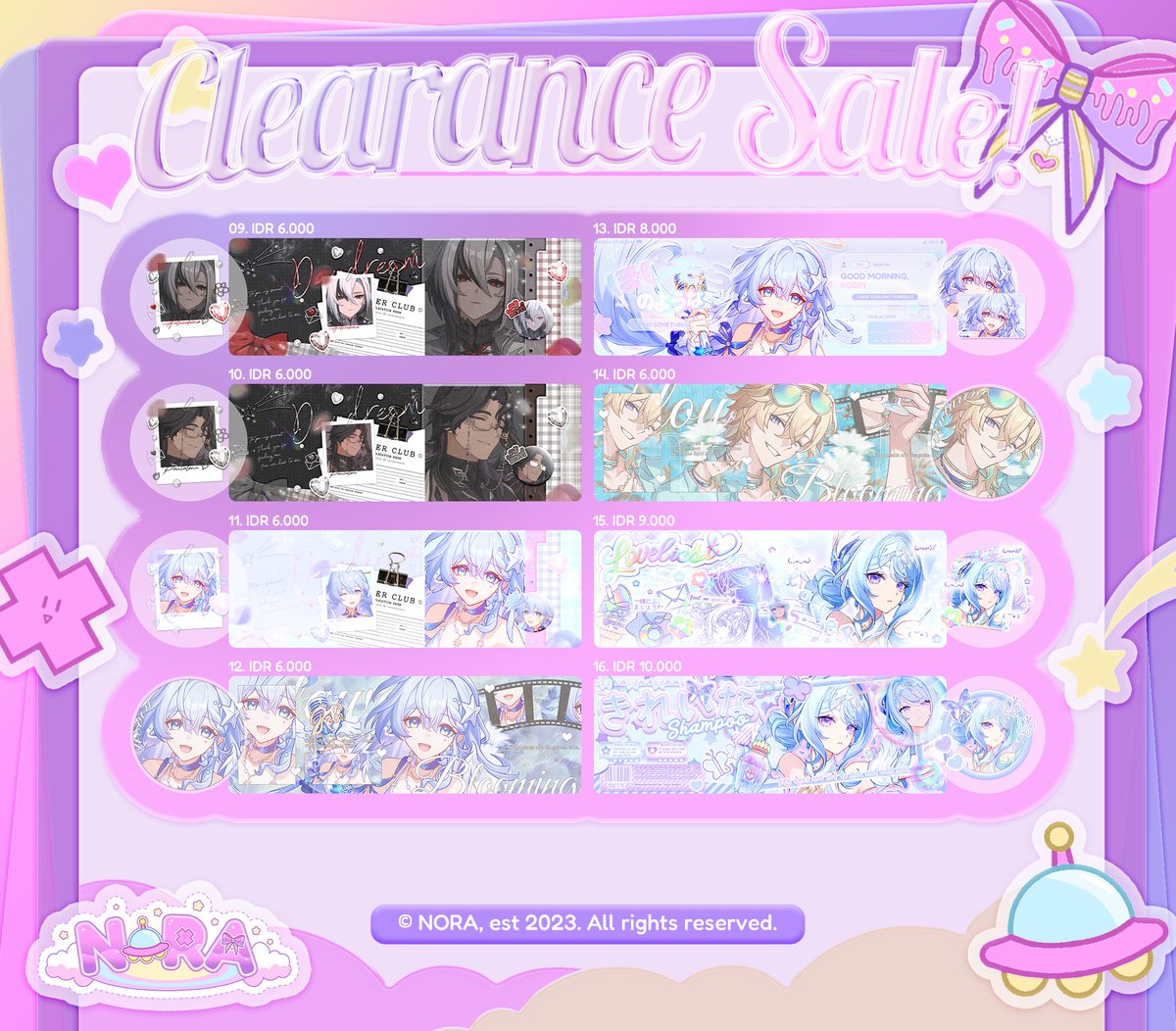 pnora's tweet photo. Help rt? Tia!

Halooo <3 Nora membawa 40 layout cs yang bisa langsung ditake di jam 20.00 WIB nanti ia >__< langsung sebut nomornya aja yah :3 ket nomor dan prici ada di pict 💗💗 mari jajank!!

#bealanja #2disell https://t.co/a6J1Nruz0a