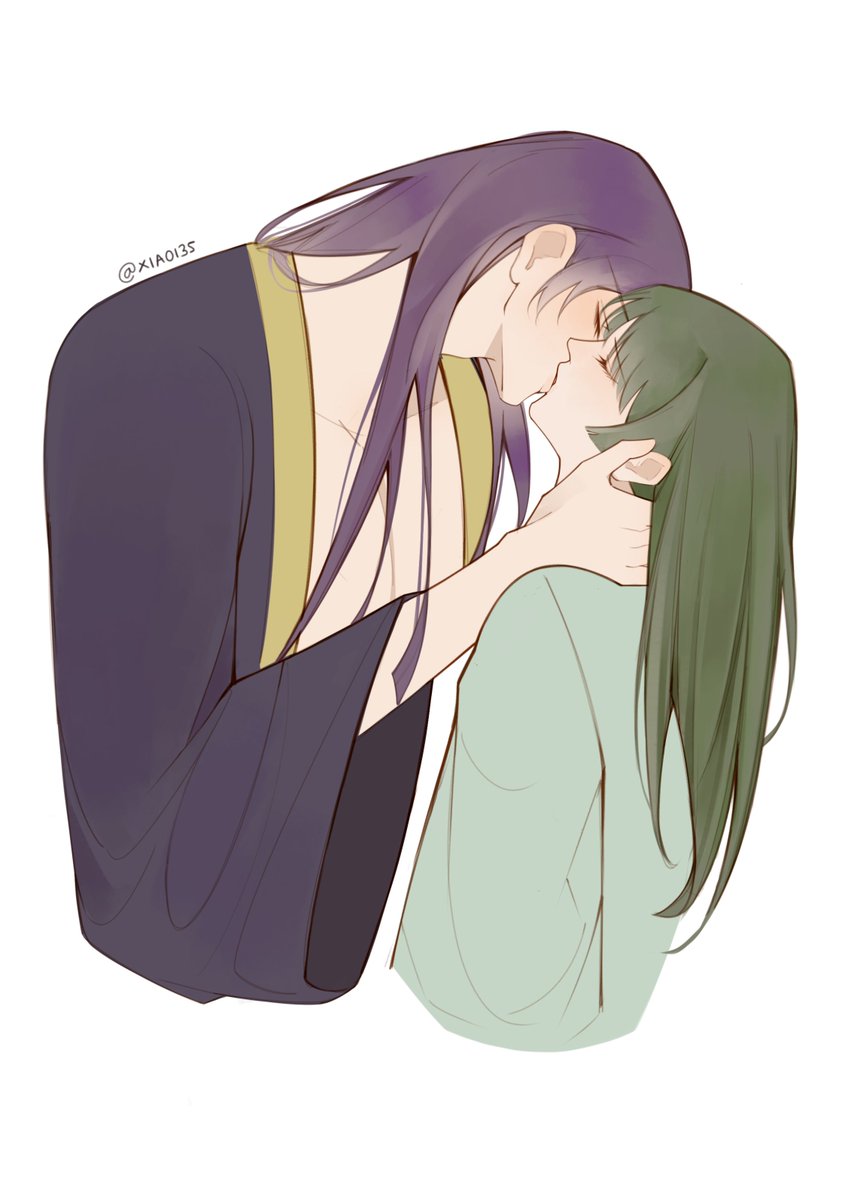 XIA0135's tweet photo. kiss kiss kiss #壬猫 #薬屋FA https://t.co/AaKrcUquqT