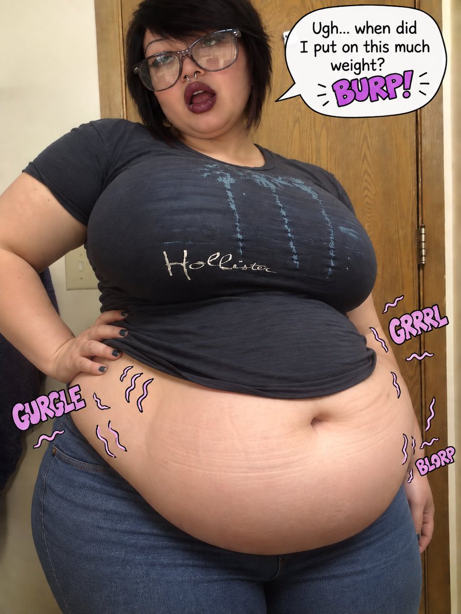 Zues_the_pit's tweet photo. Gassy goth girl 
#vorebelly #vore #tabboo #morph #sizekink https://t.co/V5QDRwYckH