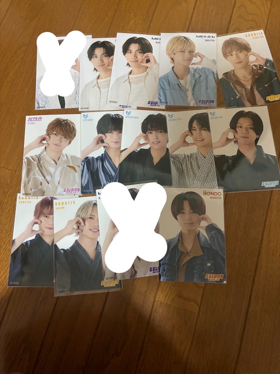 bt__trhk's tweet photo. EBiDAN museum 2026 エビミュ 交換 入場特典 プロマイド

譲 前期 芳賀、高桑、TAKUYA、三戸
後期 SHOW、TAKUYA、阿久根、八神、千田、中村、ユーキ

求 前期大倉、前後期長野

大阪手渡し、郵送可能 

#EBiDAN https://t.co/YosxNobhsZ