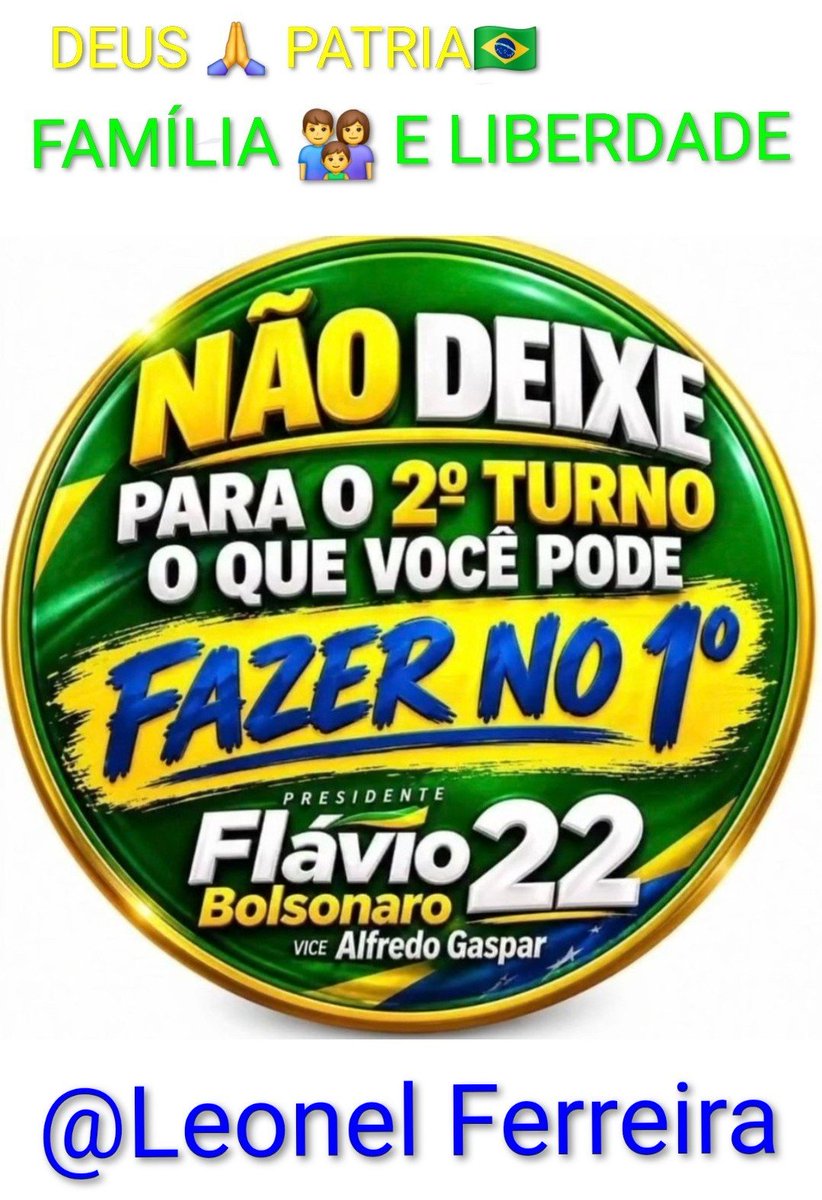 Prof_leonelfer's tweet photo. BOM DIA !! 
NO PRÓXIMO DOMINGO  4 DE OUTUBRO  , VAMOS  EXERCER  NOSSO  DIREITO DE CIDADANIA .
VAMOS  VOTAR  COM CONSCIÊNCIA. 
DEUS ABENÇOE A TODOS VCS AMÉM  ? https://t.co/HuM6fjQcBS