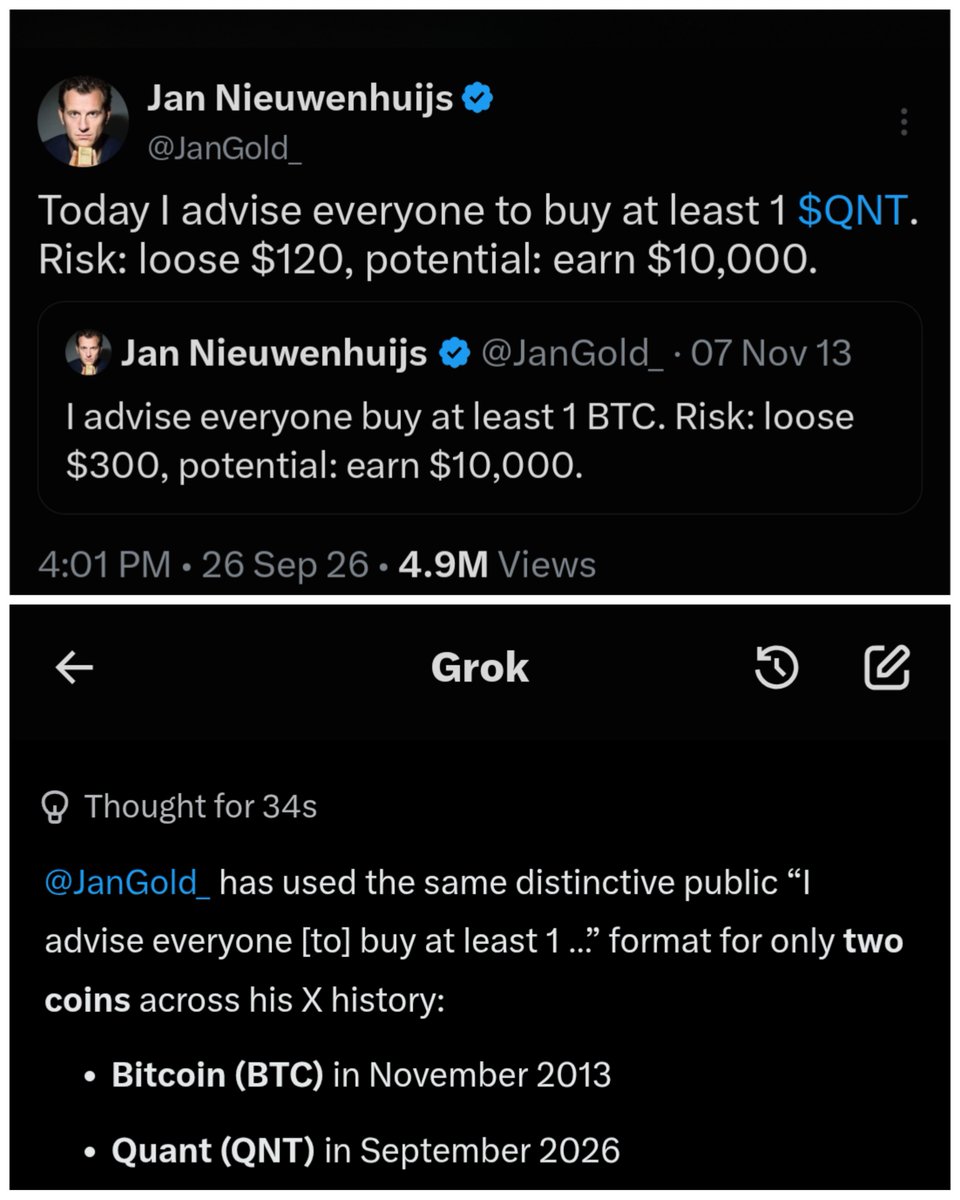 nomad_traderr's tweet photo. He has publicly advised everyone to buy at least one coin only twice in the history of X : 
 
$BTC $QNT https://t.co/tdWmRWrH8Q
