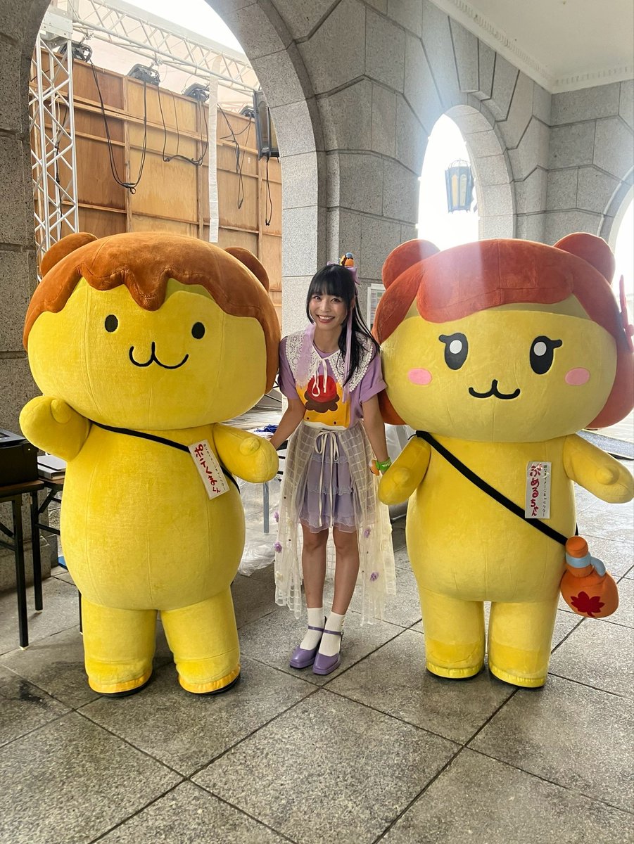 potekuma_kun_'s tweet photo. #ご当地キャラカーニバルinぐんま2026 は雨の中遊びに来てくれてドモあんがとね〜🎵ゆっふぃーたんにも久しぶりに会えたし雨が止んだ時にちょっとだけグリーティングもできて楽しかたー🎉ぷめるも初の県外イベントに参加できて喜んでたよ💕
#群馬サイコー #そういえばぐんまちゃんに会えなかった…😱 https://t.co/LWGjNKYKzr