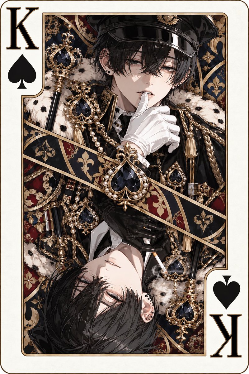 putcl1's tweet photo. ♥️♦️♠️♣️

#四飼AIイラスト https://t.co/hVbX4NMx7w