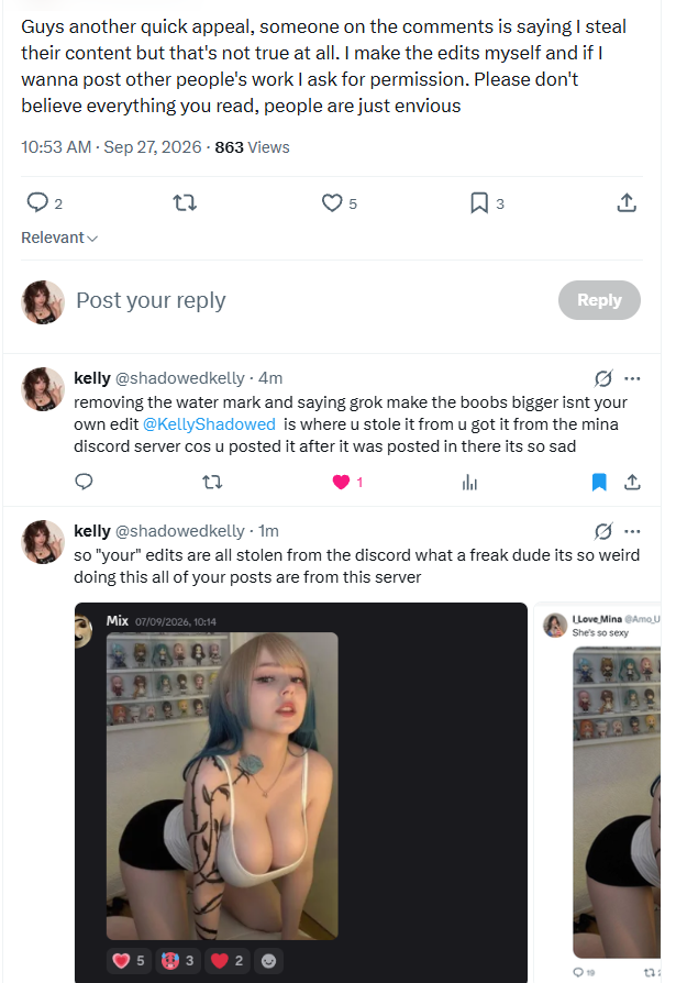 shadowedkelly's tweet photo. @Amo_Upminaa just dropping this here cos he stole my edits  he doesnt make anything all his posts are from a discord server https://t.co/lqJiSjlFg4