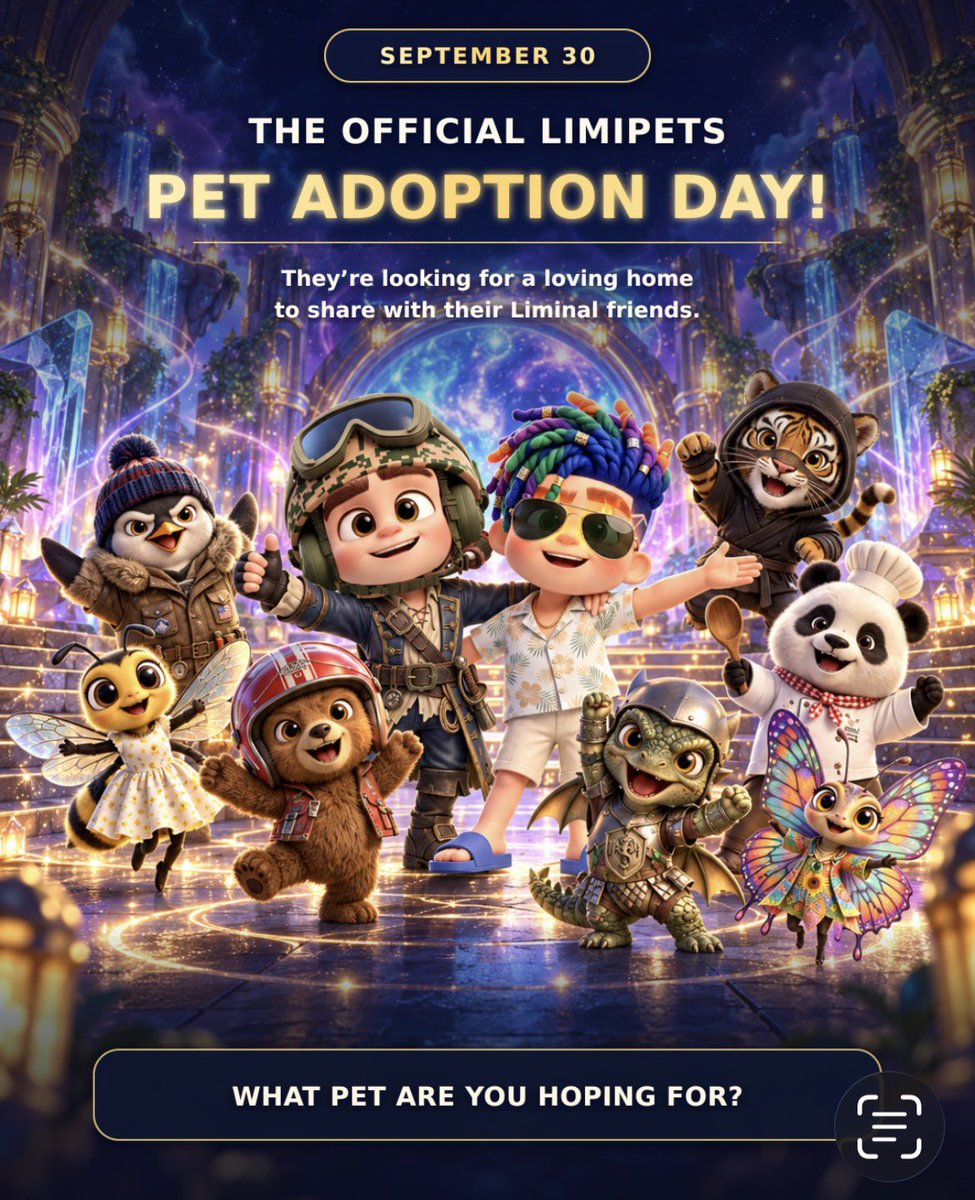 cryptocrew2023's tweet photo. Pet Adoption Day is this week!!! Do you have your OG or WL spot?  If not let’s talk.  @liminalsworld You will be able to stake them for SOL 😎 #liminals #petadoption https://t.co/t89dLCN52o