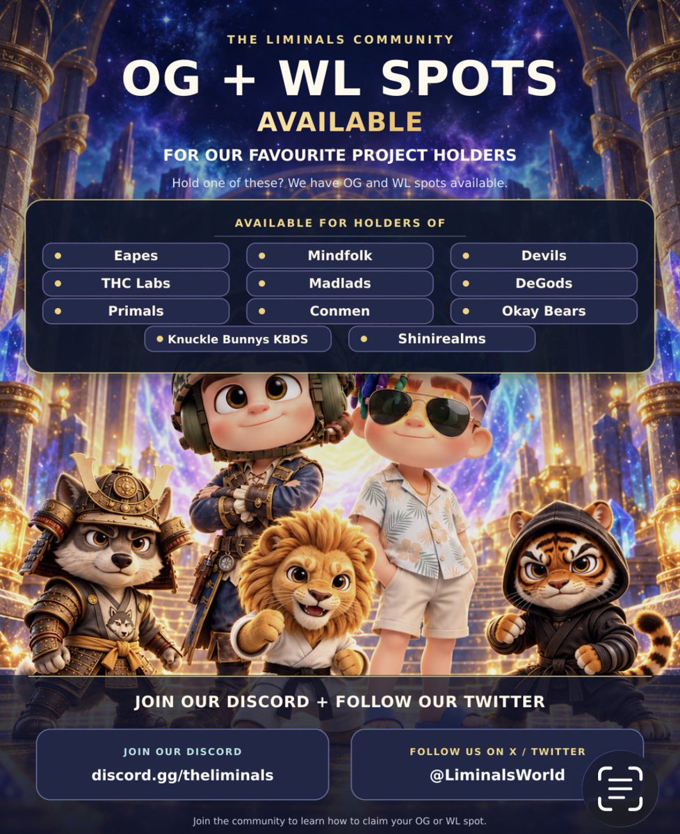 cryptocrew2023's tweet photo. Pet Adoption Day is this week!!! Do you have your OG or WL spot?  If not let’s talk.  @liminalsworld You will be able to stake them for SOL 😎 #liminals #petadoption https://t.co/t89dLCN52o