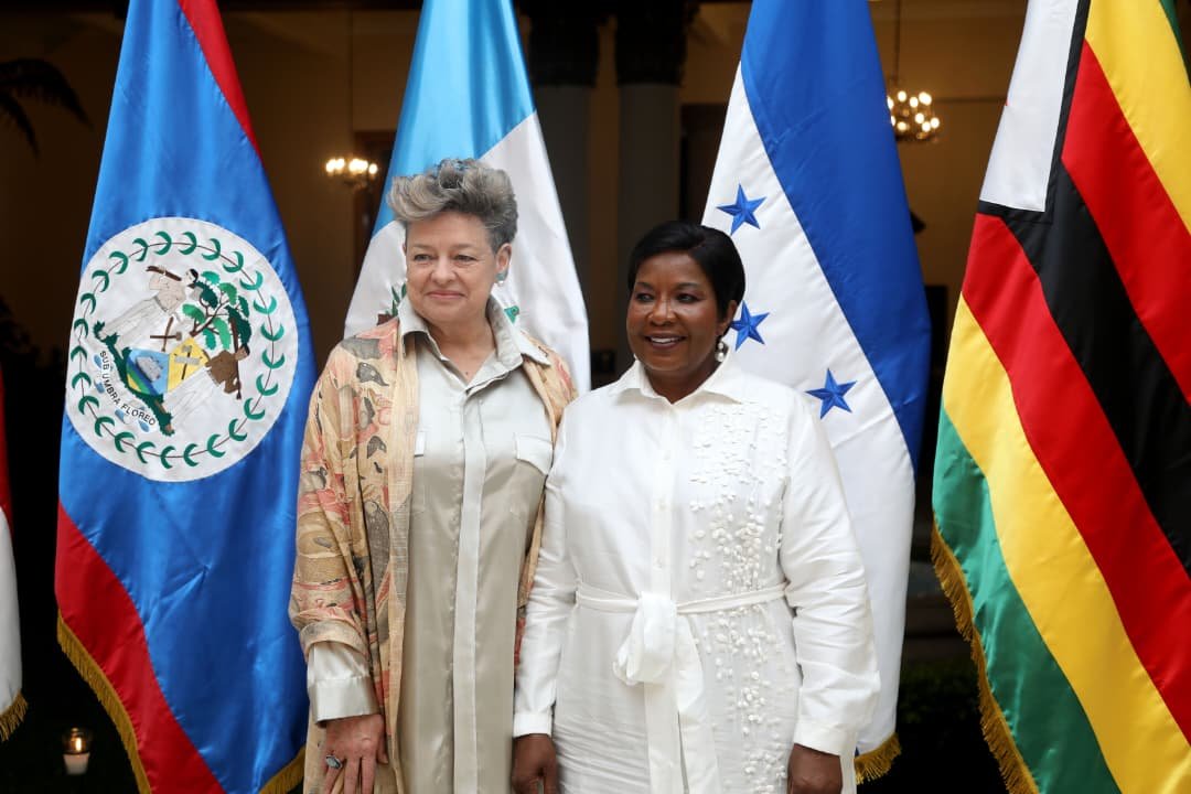ZimFirstLady's tweet photo. Simple yet powerful community initiatives are drawing growing global attention. From empowering vulnerable communities and helping rural women turn farming into businesses, to equipping young people with skills and preserving our culture, Zimbabwe is showing how grassroots solutions can change lives.

I was invited to the Interregional Meeting of First Ladies and First Gentlemen in Antigua Guatemala after they saw our work through the Angel of Hope Foundation’s social media platforms. I shared Zimbabwe’s experiences and explored partnerships to create more opportunities for our women, youth, communities and nation.