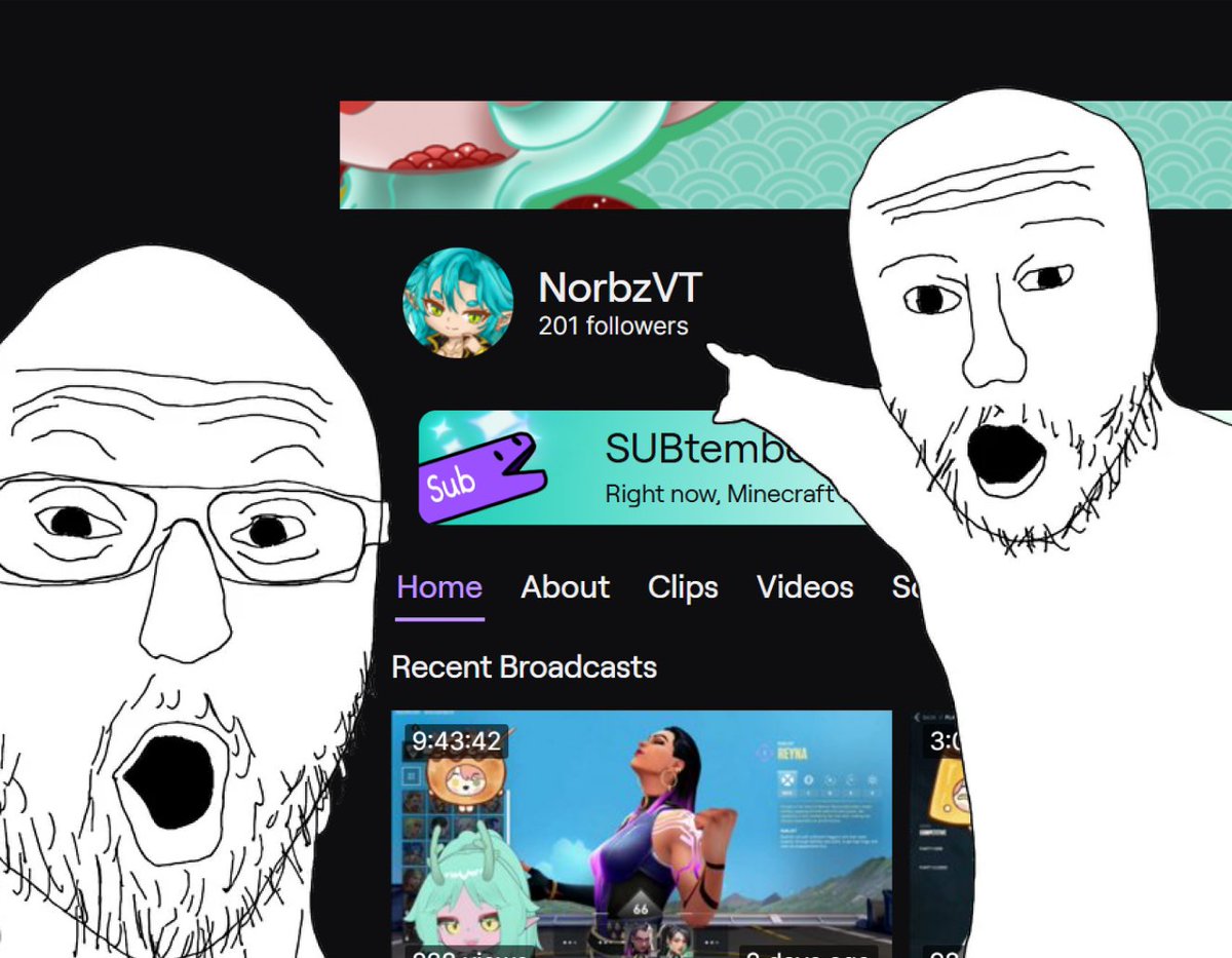 NorbzVT's tweet photo. I just reached 200 followers at Twitch!

I never thought I could get this far in such short amount of time. I am just here to vibe and play with friends. Never really expected growth. Love y'allllllll Thank you so much!!! 

So, 24 hours stream? XD https://t.co/PEpeXxHqVq